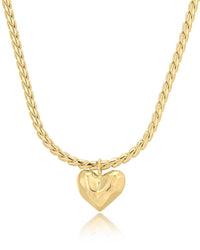 Thumbnail for LUV AJ Luv Aj The Molten Heart Statement Necklace - Gold BELLA n' BEAR