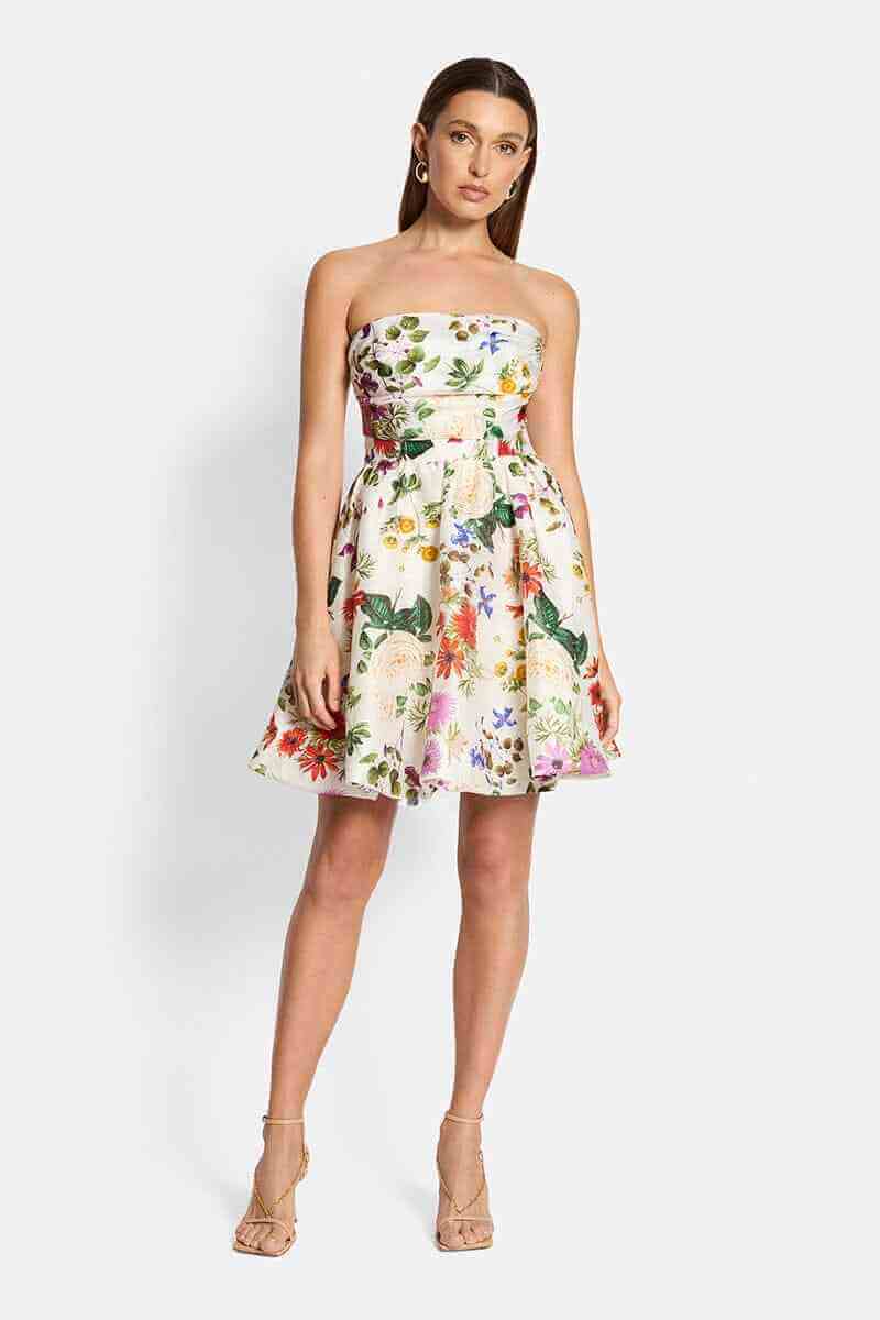 SOFIA THE LABEL Sofia The Label Amara Bubble Mini Dress - Enchanted Floral BELLA n' BEAR