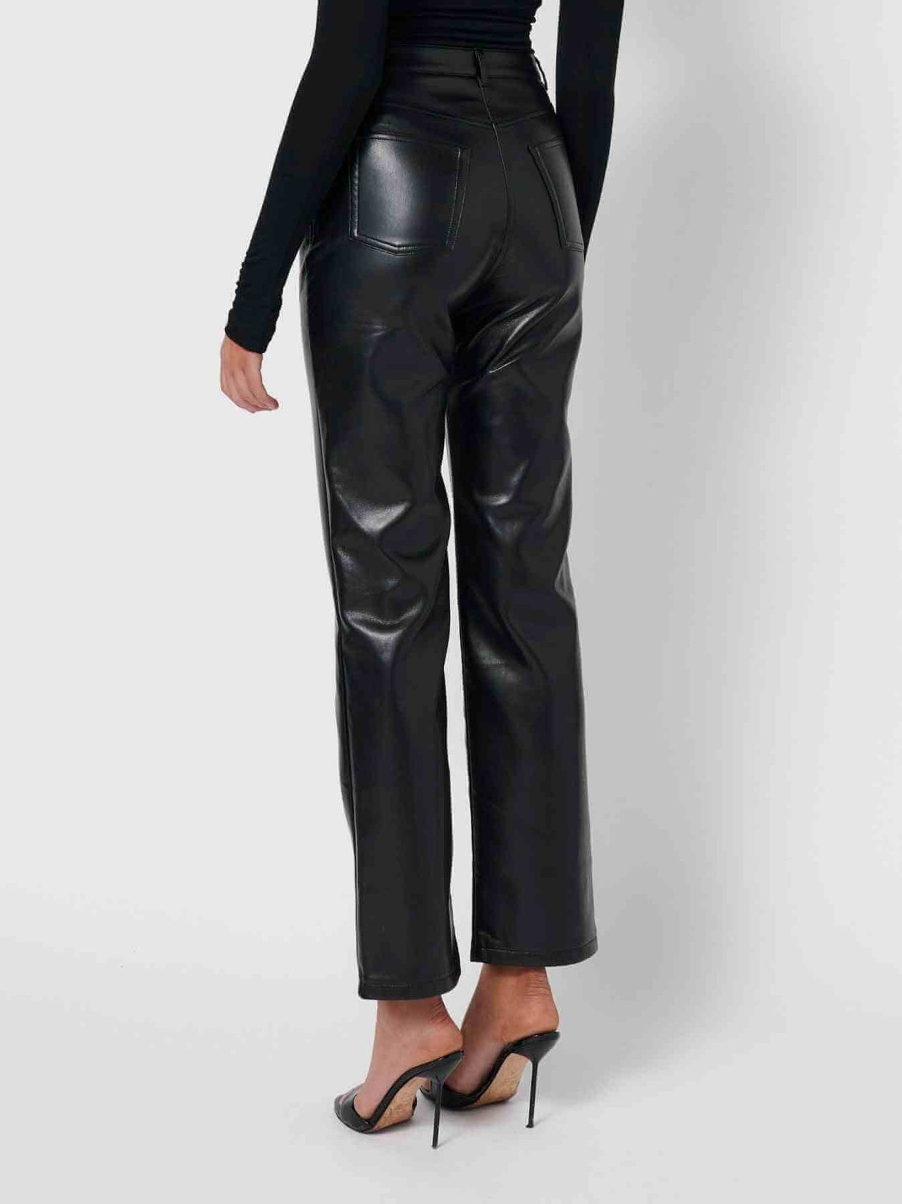 EFFIE KATS Effie Kats Brooke Leather Pants - Black Vegan Leather BELLA n' BEAR