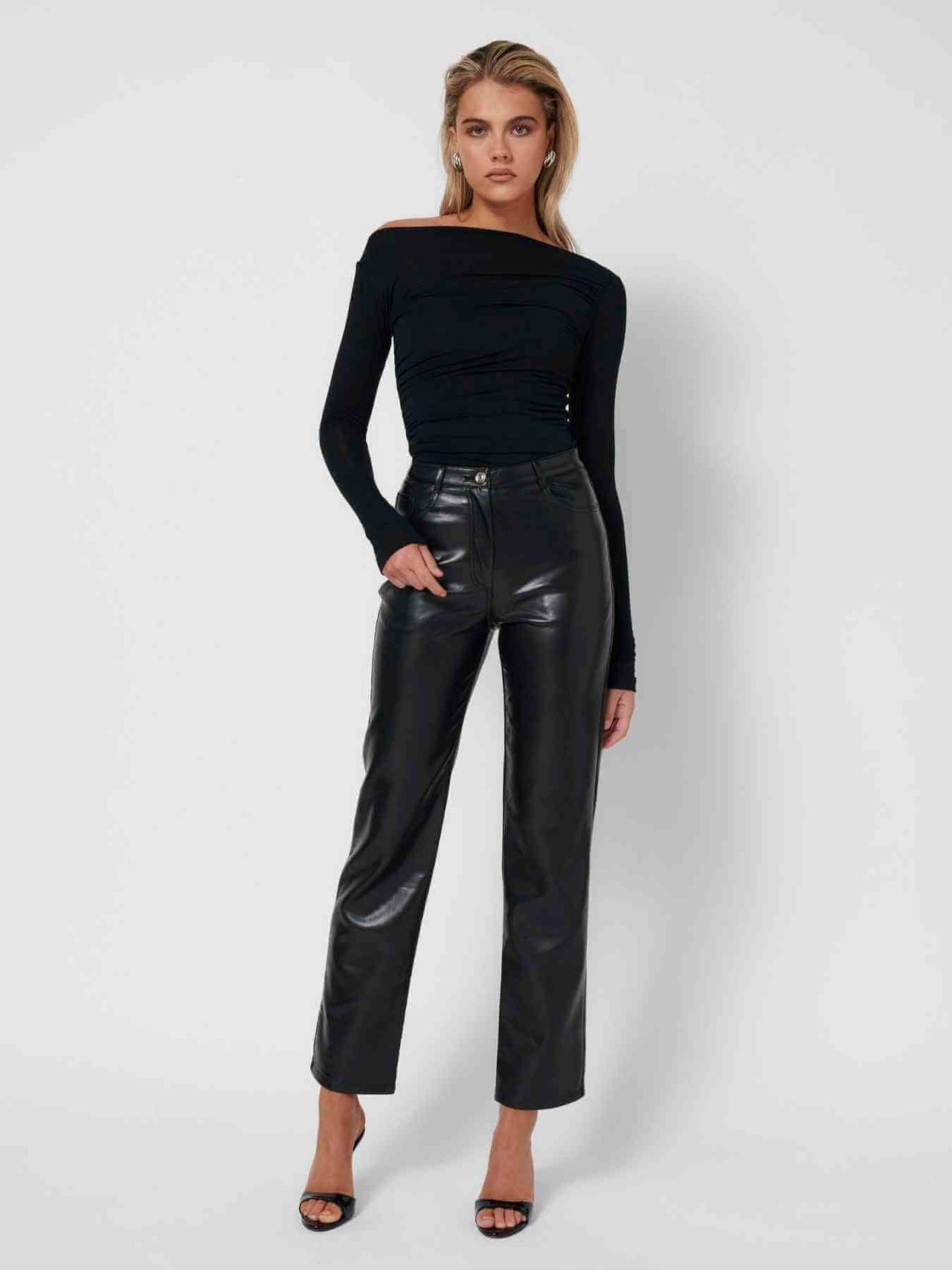 EFFIE KATS Effie Kats Brooke Leather Pants - Black Vegan Leather BELLA n' BEAR