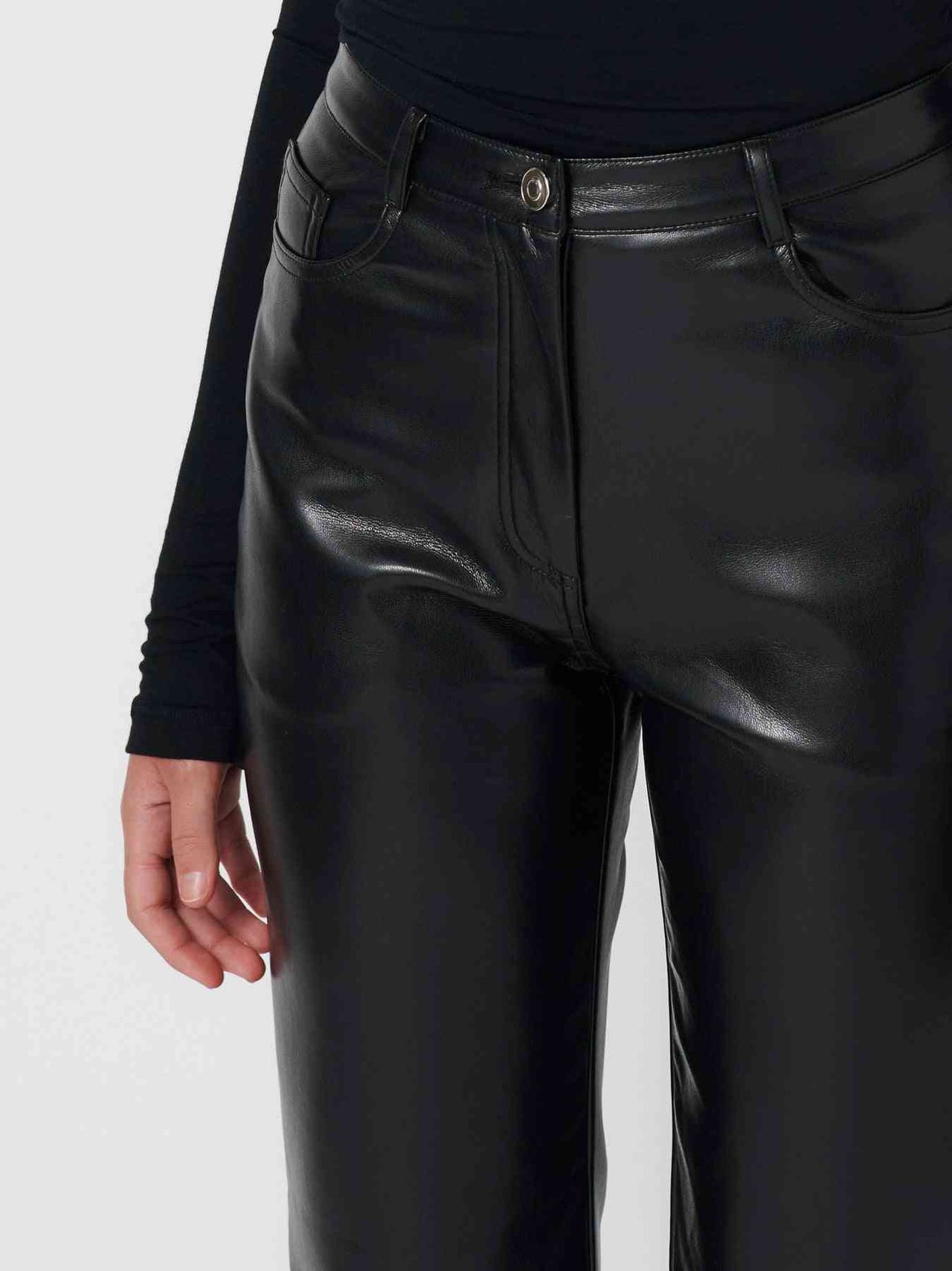 EFFIE KATS Effie Kats Brooke Leather Pants - Black Vegan Leather BELLA n' BEAR