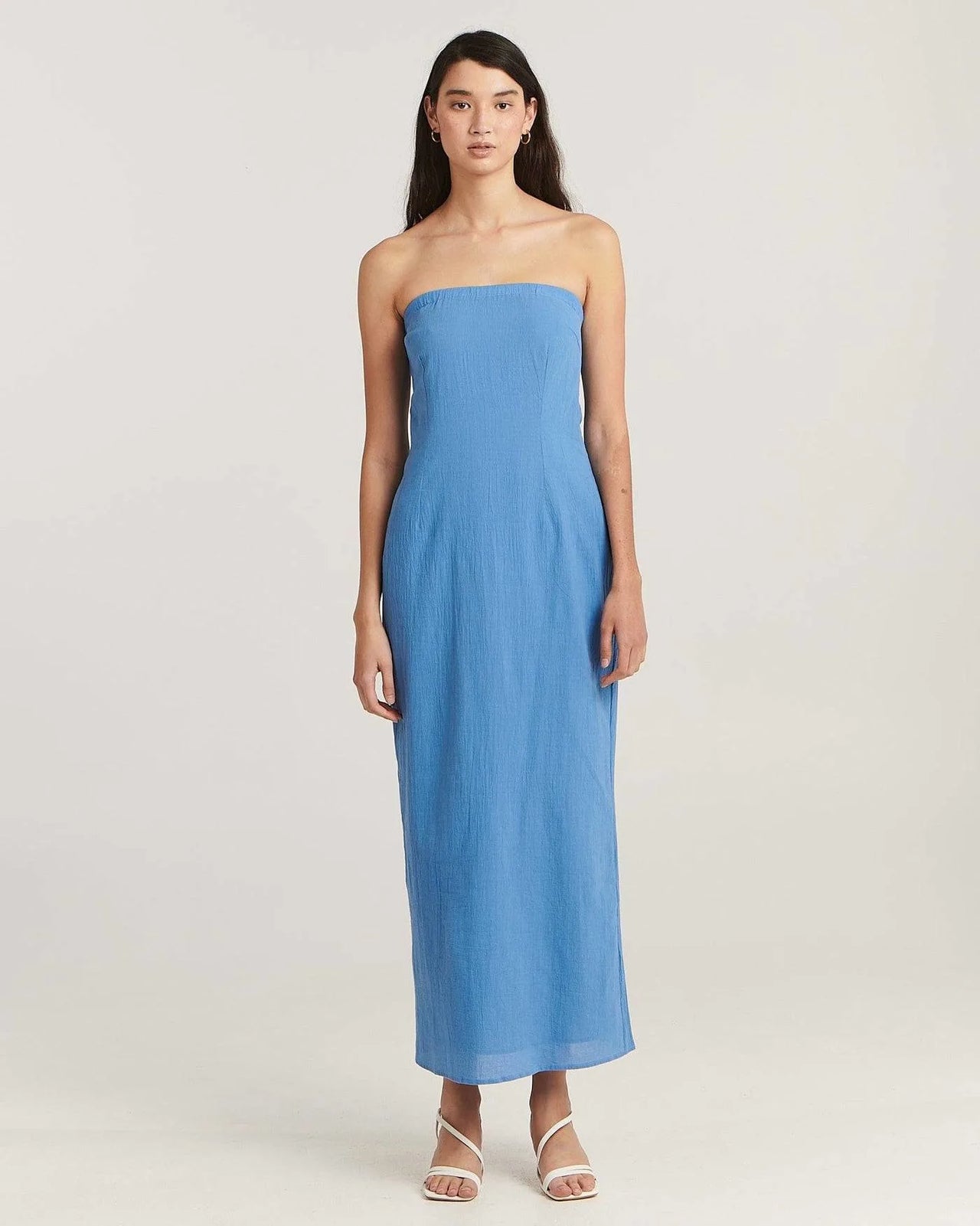 Vestido Charlie Holiday Sinead Midi-Dusty Blue