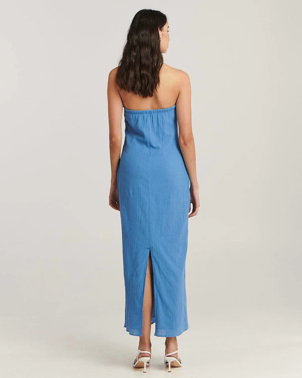 Vestido Charlie Holiday Sinead Midi-Dusty Blue