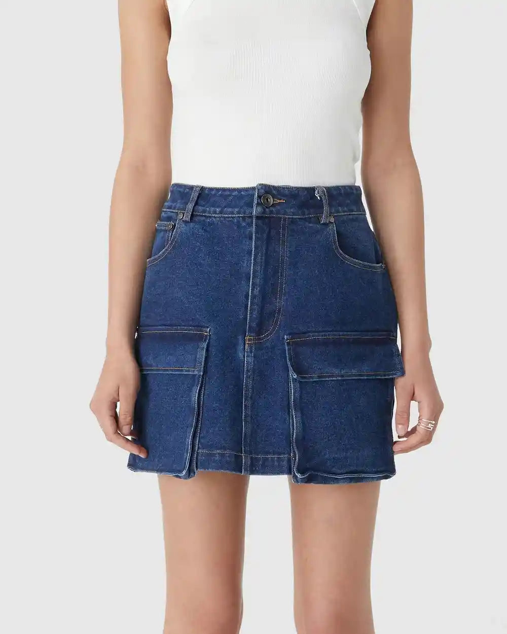 MISHA COLLECTION Misha Collection Aled Denim Mini Skirt - French Indigo BELLA n' BEAR