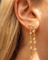Thumbnail for Luv Aj The Camille Double Chain Studs - Gold
