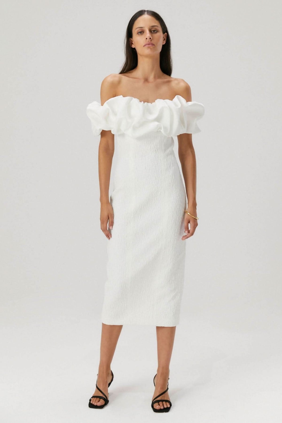 MISHA COLLECTION Misha Emberlyn Midi Dress - Ivory BELLA n' BEAR