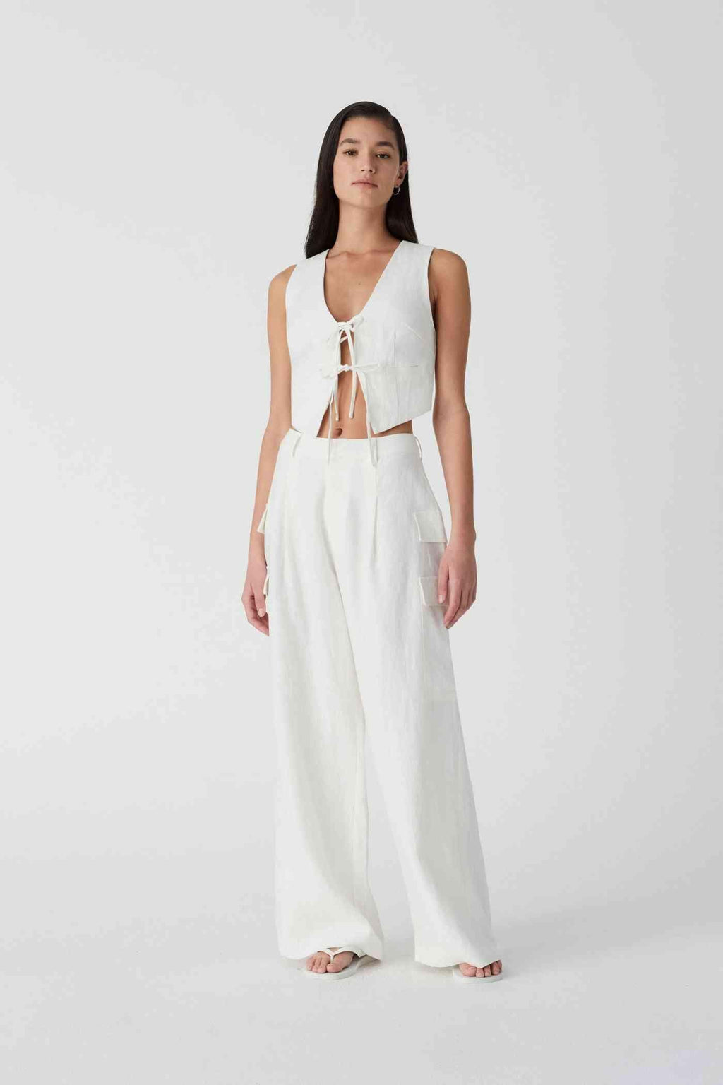 MISHA COLLECTION Misha Laurence Linen Pant - Ivory BELLA n' BEAR