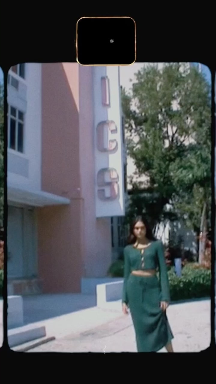 CHARLIE HOLIDAY Charlie Holiday Nevis Top - Green Crochet BELLA n' BEAR