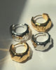 LUV AJ Luv Aj The Hammered Ridged Huggies - Gold BELLA n' BEAR