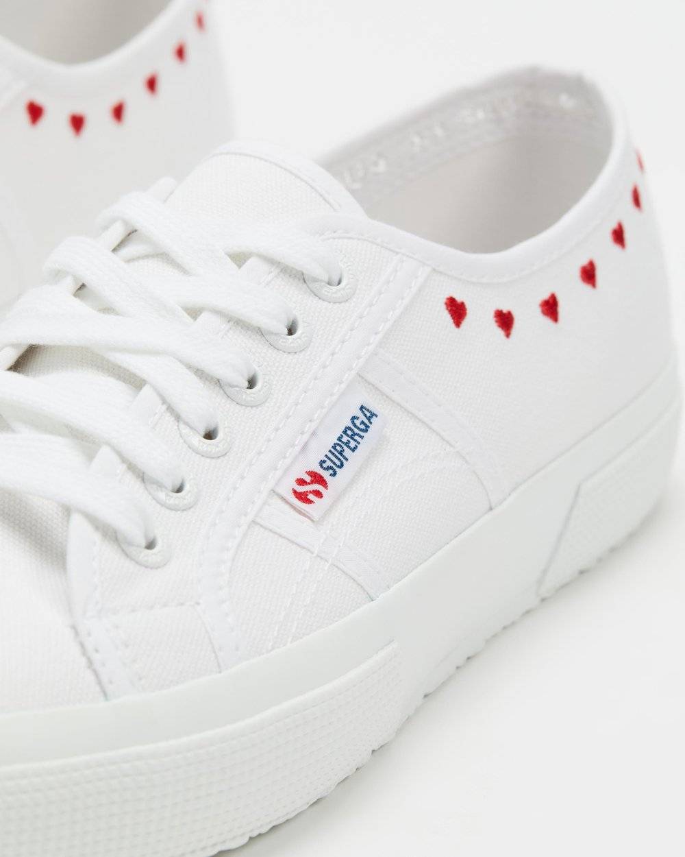 SUPERGA Superga 2750 Little Hearts Embroidery Sneakers - White BELLA n' BEAR