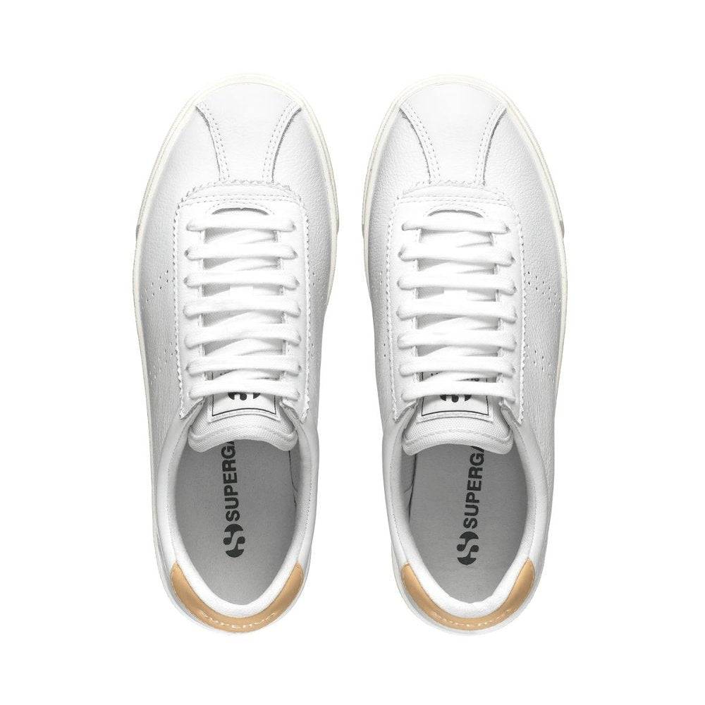 SUPERGA Superga 2843 Club S Comfort Leather - White-Yellow Lt-Favorio BELLA n' BEAR