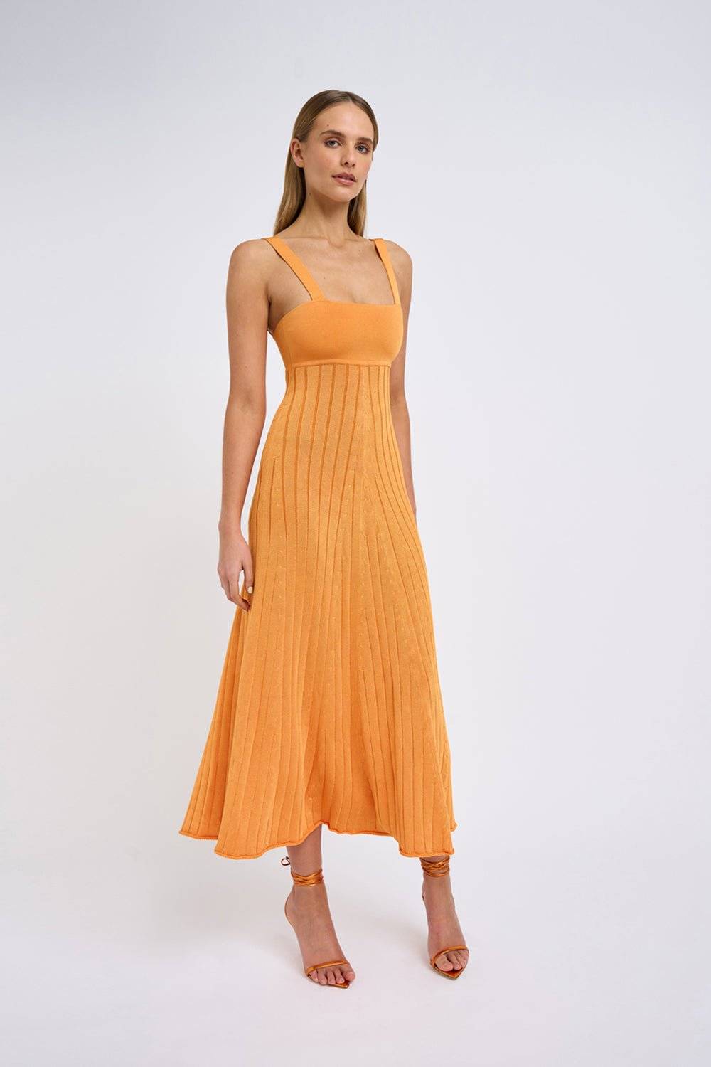 BY JOHNNY By Johnny Adelita Knit Midi Dress - Papaya BELLA n' BEAR