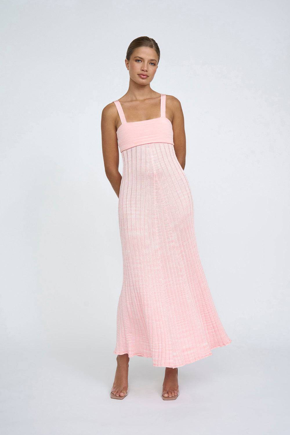 BY JOHNNY By Johnny Adelita Knit Midi Dress - Marle Pink BELLA n' BEAR