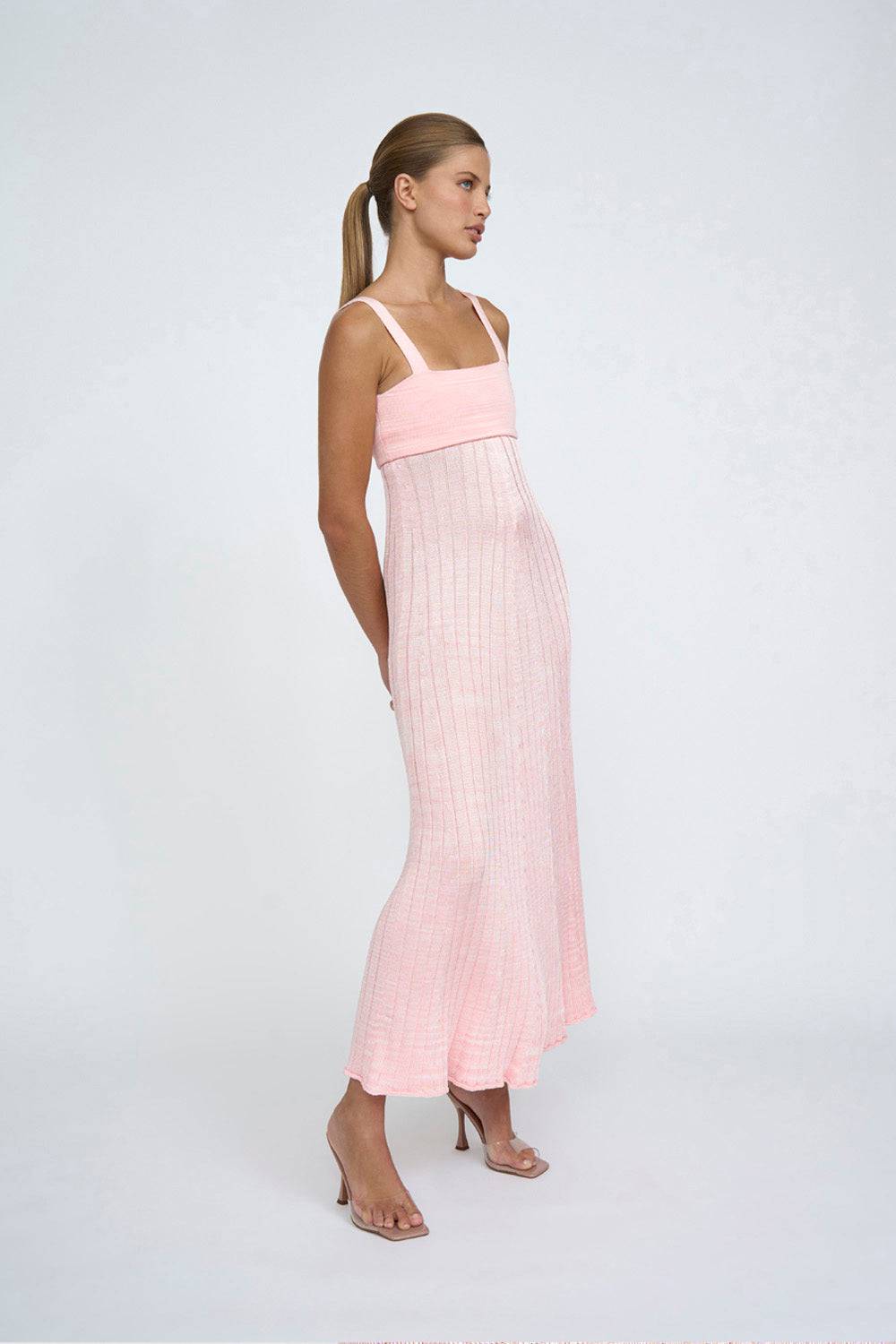 BY JOHNNY By Johnny Adelita Knit Midi Dress - Marle Pink BELLA n' BEAR