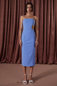 Thumbnail for MISHA COLLECTION Misha Ashlin Bonded Crepe Midi Dress - Cornflower Blue BELLA n' BEAR