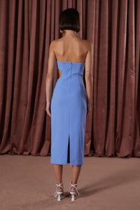 Thumbnail for MISHA COLLECTION Misha Ashlin Bonded Crepe Midi Dress - Cornflower Blue BELLA n' BEAR