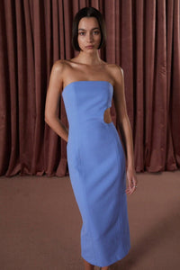 Thumbnail for MISHA COLLECTION Misha Ashlin Bonded Crepe Midi Dress - Cornflower Blue BELLA n' BEAR