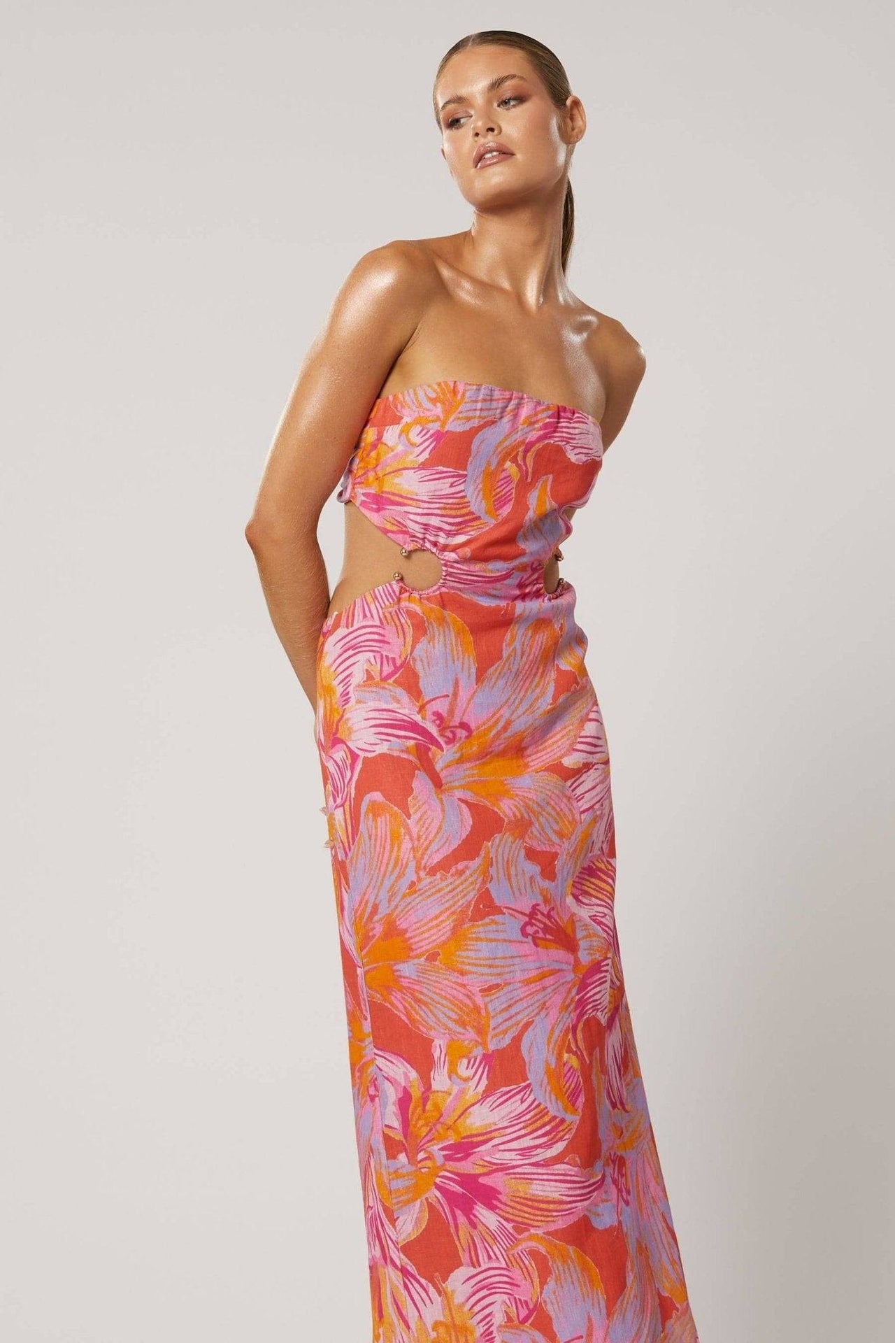 WINONA Winona Avalyn Strapless Maxi Dress - Print BELLA n' BEAR