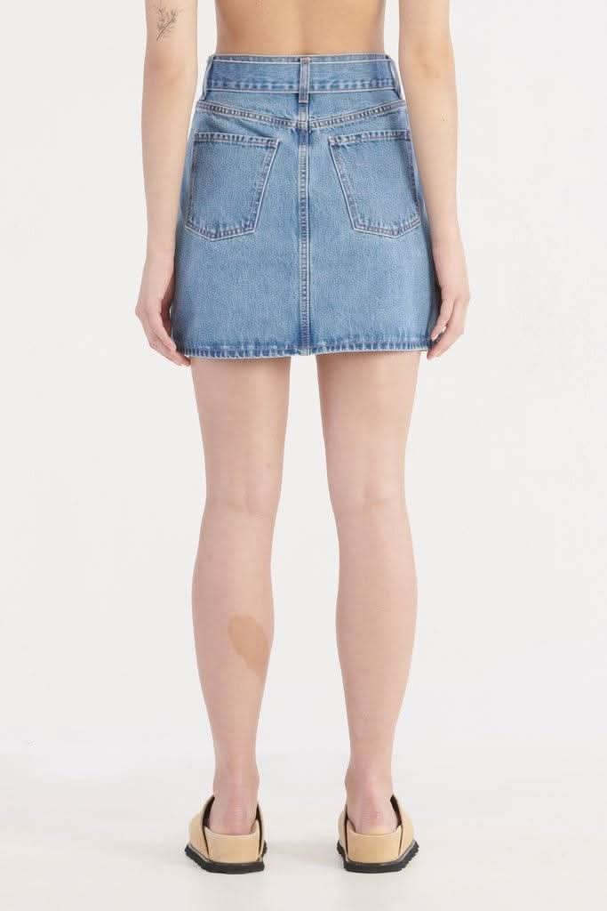 NOBODY DENIM Nobody Denim Belter Piper Mini Skirt - Ethereal Blue BELLA n' BEAR