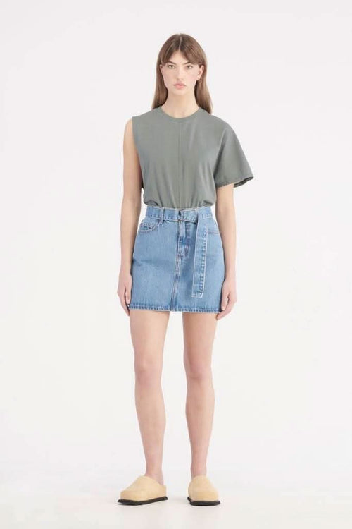 NOBODY DENIM Nobody Denim Belter Piper Mini Skirt - Ethereal Blue BELLA n' BEAR