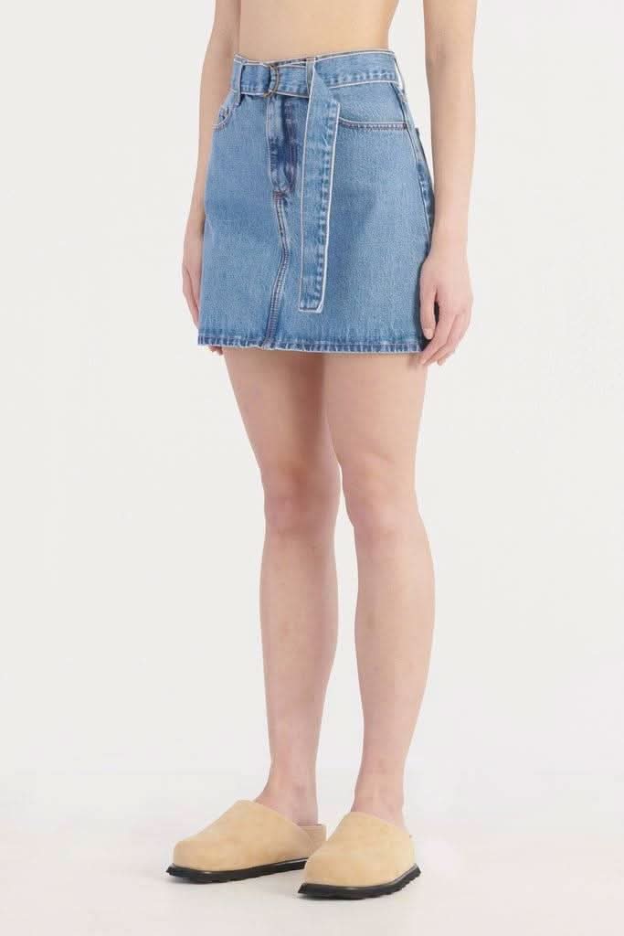 NOBODY DENIM Nobody Denim Belter Piper Mini Skirt - Ethereal Blue BELLA n' BEAR