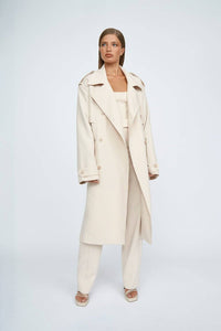 Thumbnail for BY JOHNNY By Johnny Blair Belted Trench Coat - Sand BELLA n' BEAR