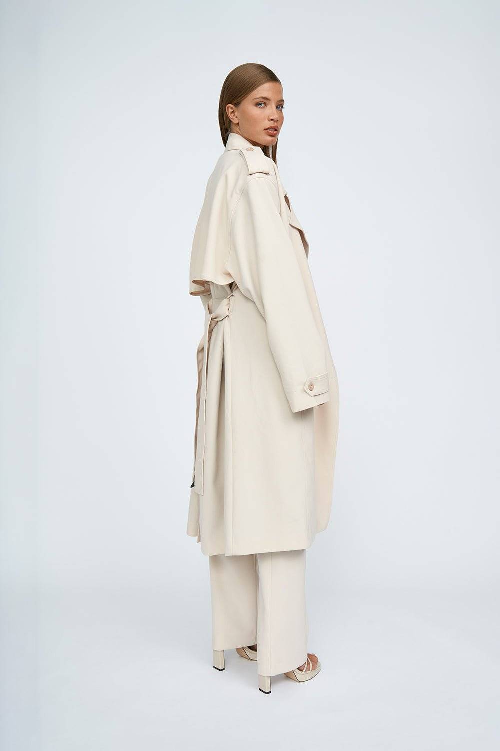 BY JOHNNY By Johnny Blair Belted Trench Coat - Sand BELLA n' BEAR