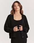 Charlie Holiday Camila Cardigan-Negro