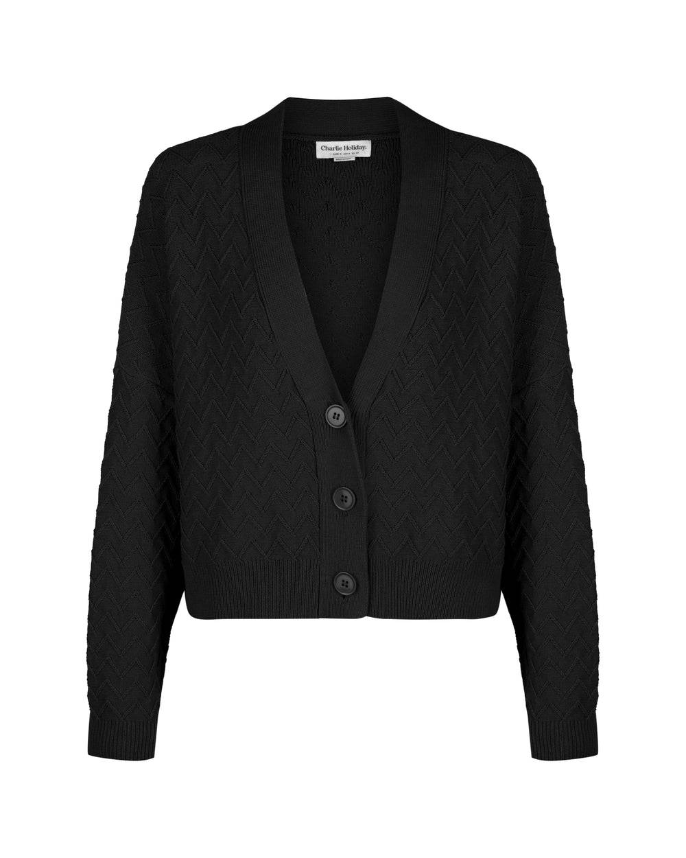 CHARLIE HOLIDAY Charlie Holiday Camila Cardigan - Black BELLA n' BEAR