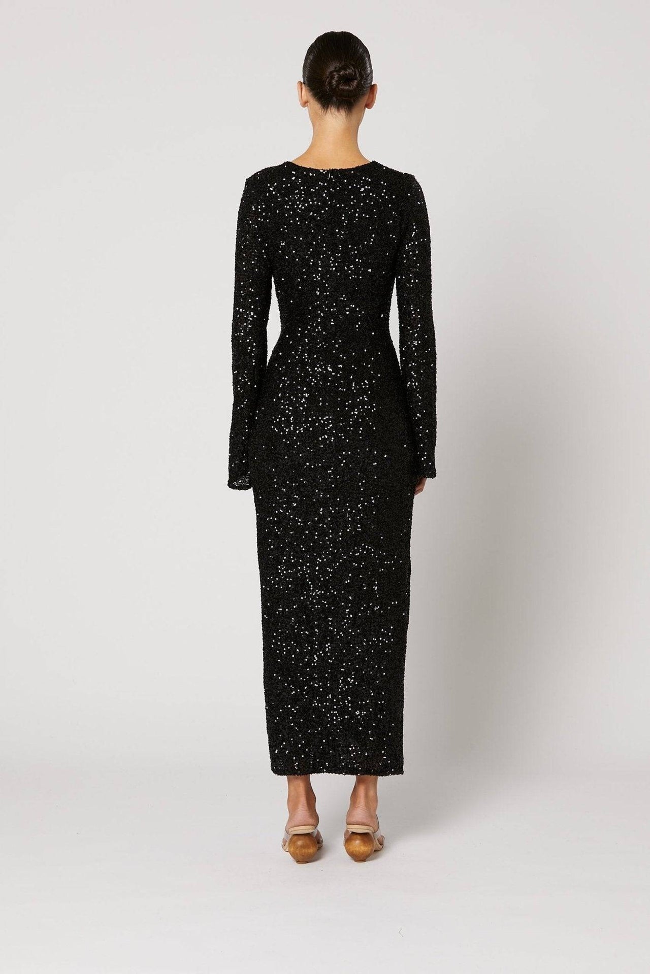 WINONA Winona Chandra Sequin Knot Dress - Black BELLA n' BEAR