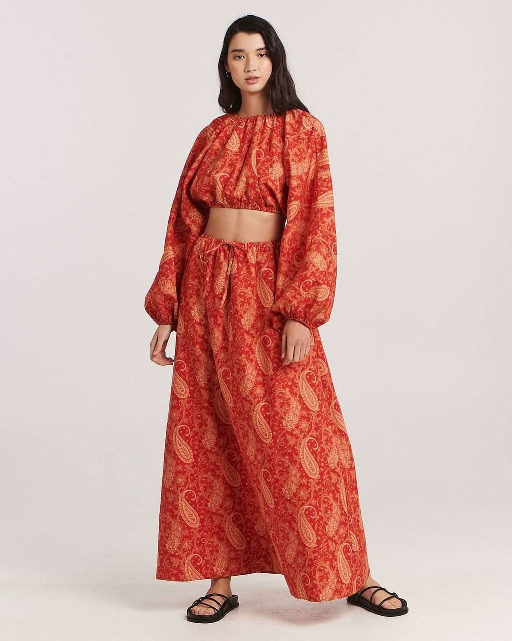 CHARLIE HOLIDAY Charlie Holiday Aria Top - Terracotta Paisley BELLA n' BEAR