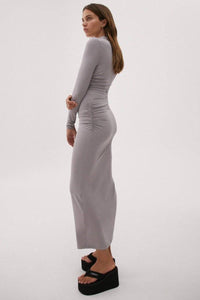 Thumbnail for MISHA COLLECTION Misha Chesah Midi Dress - Gull Grey BELLA n' BEAR