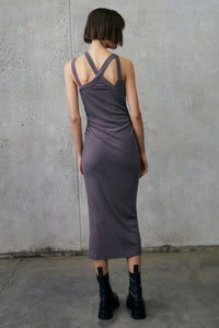 Thumbnail for MISHA COLLECTION Misha Cruz Rib Midi Dress - Oatmeal, Slate BELLA n' BEAR