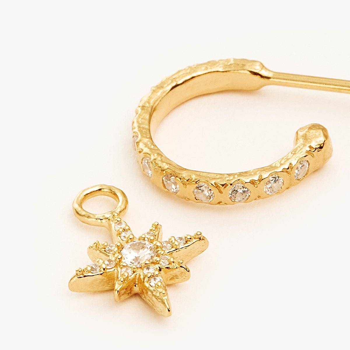 BY CHARLOTTE By Charlotte Dancing In Starlight Hoops - 18k Gold Vermeil BELLA n' BEAR