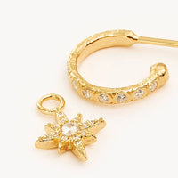 Thumbnail for Dancing In Starlight Gold Hoops-Earrings-BELLA n' BEAR