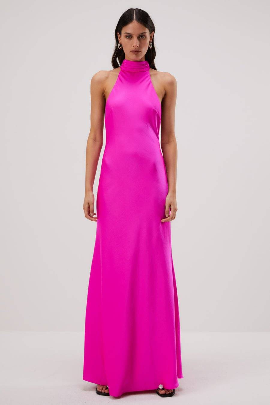 MISHA COLLECTION Misha Evianna Satin Gown - Hot Pink BELLA n' BEAR