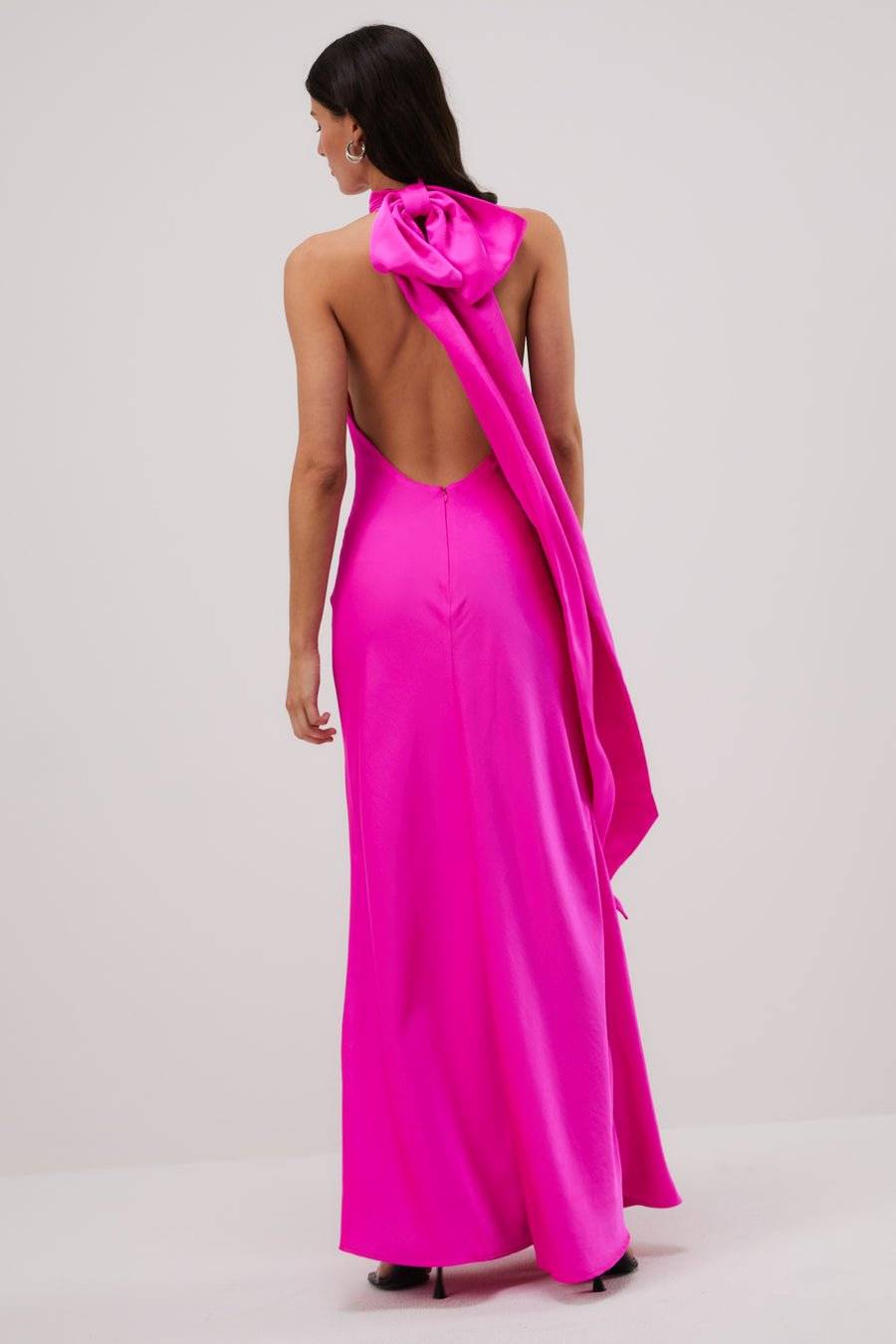 MISHA COLLECTION Misha Evianna Satin Gown - Hot Pink BELLA n' BEAR