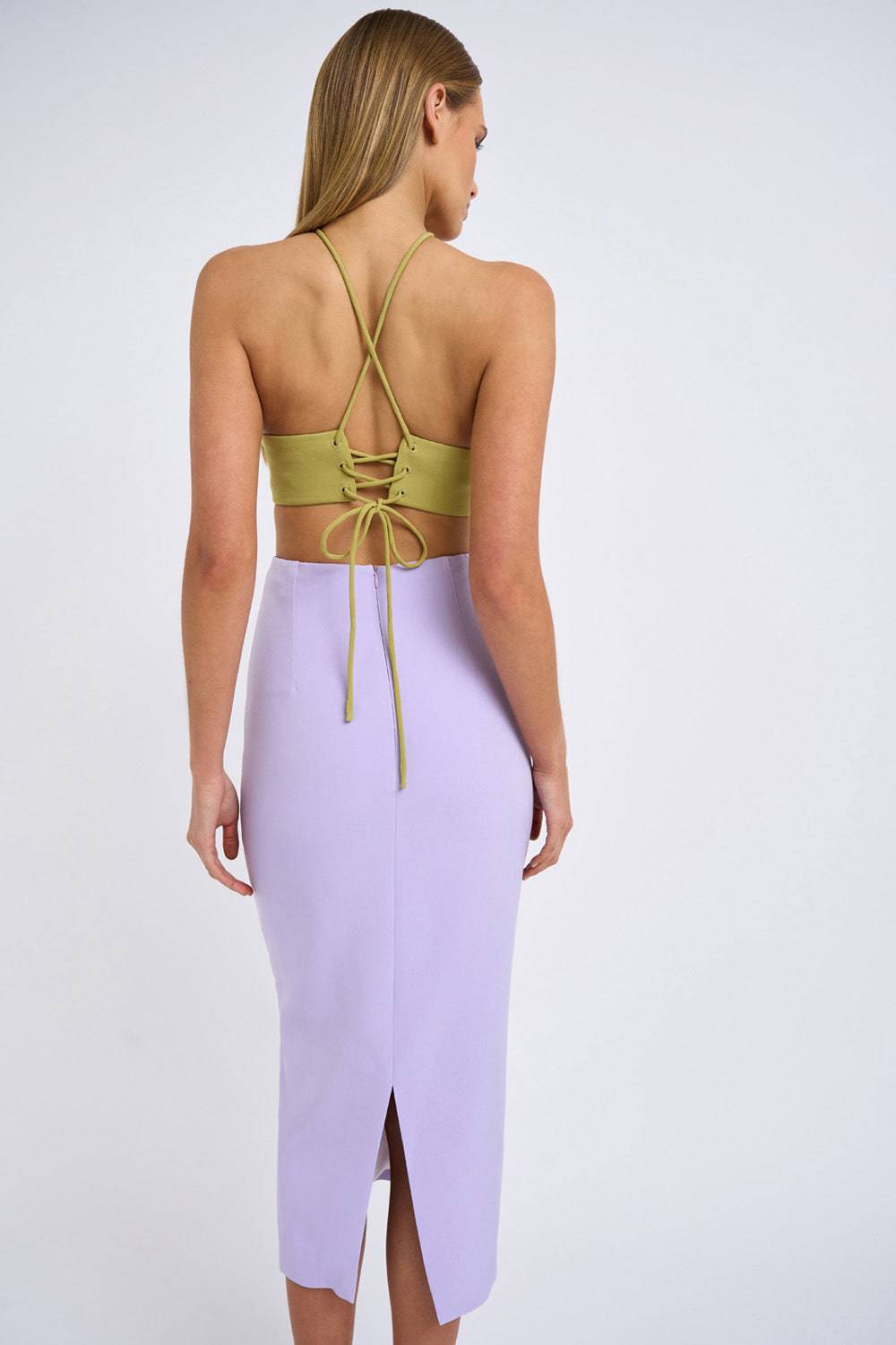 BY JOHNNY By Johnny Fresco Halter Midi Dress - Lavender Sage BELLA n' BEAR