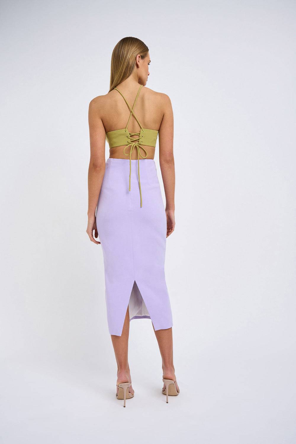 BY JOHNNY By Johnny Fresco Halter Midi Dress - Lavender Sage BELLA n' BEAR