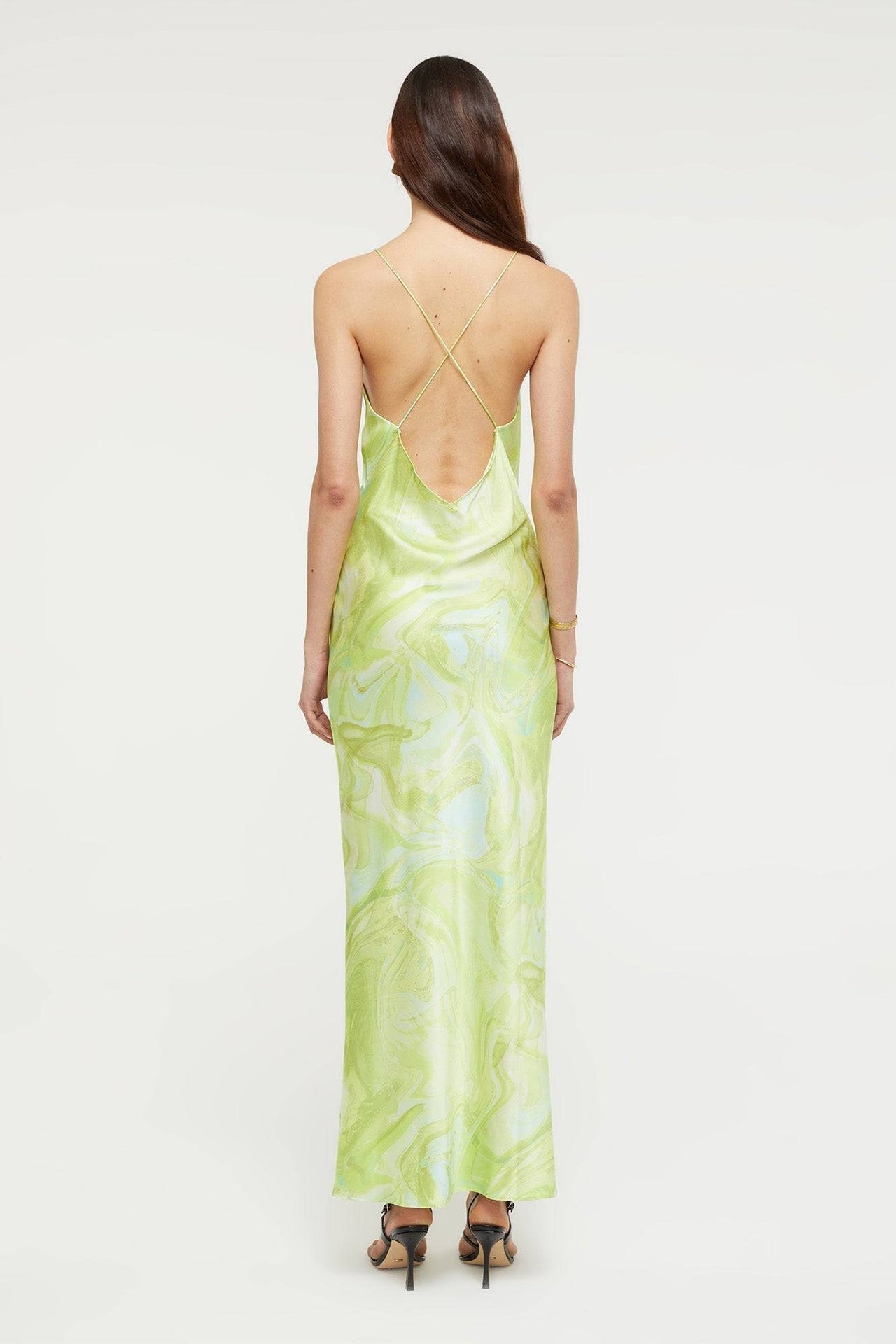 GINIA Ginia Gaia Maxi Dress - Lime Swirl Print BELLA n' BEAR