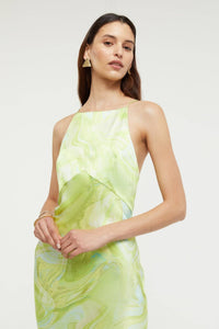 Thumbnail for GINIA Ginia Gaia Maxi Dress - Lime Swirl Print BELLA n' BEAR