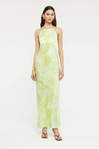 Thumbnail for GINIA Ginia Gaia Maxi Dress - Lime Swirl Print BELLA n' BEAR