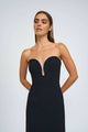 BY JOHNNY By Johnny Ginny Scoop Split Midi Dress - Black BELLA n' BEAR