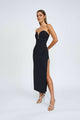 BY JOHNNY By Johnny Ginny Scoop Split Midi Dress - Black BELLA n' BEAR