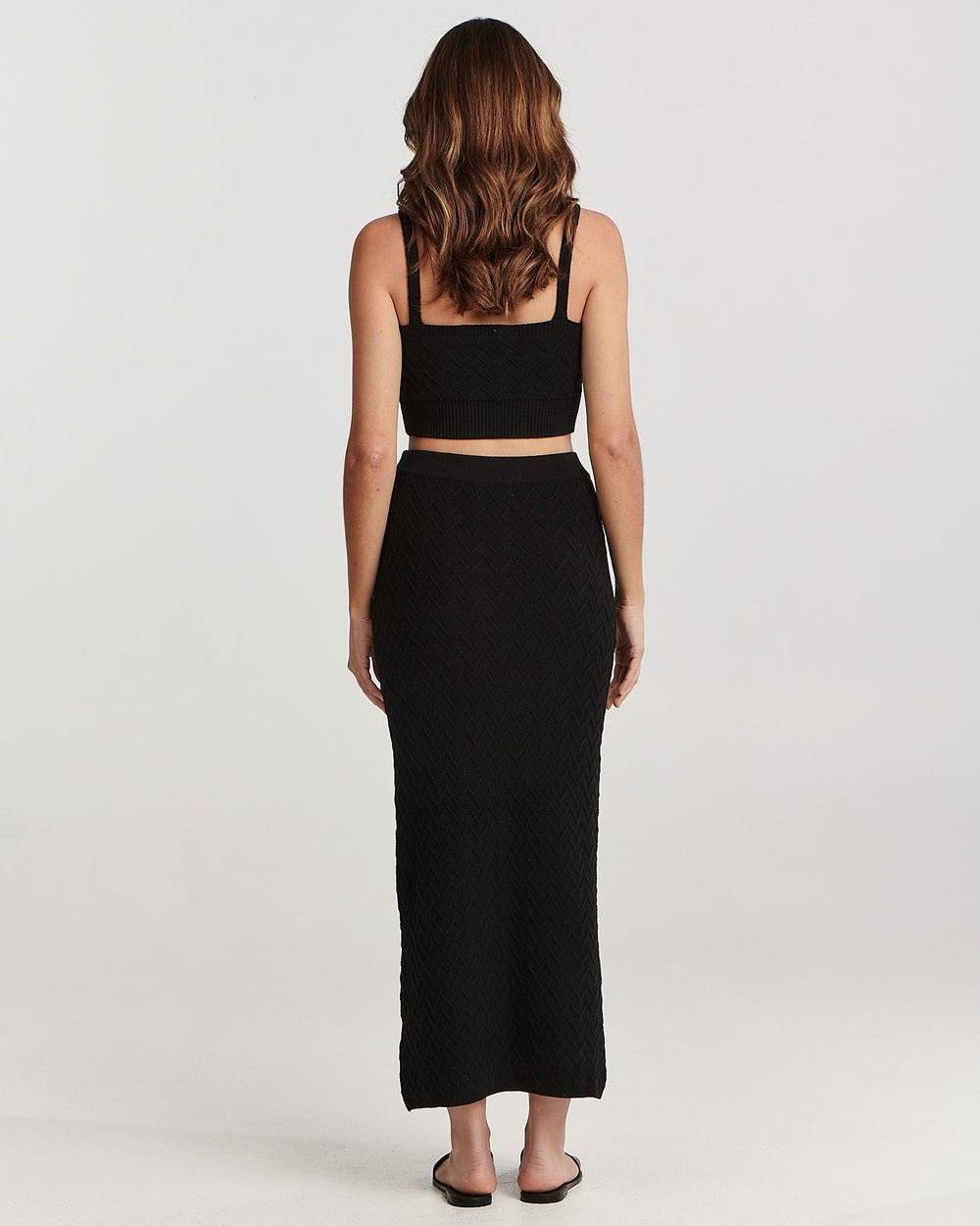 CHARLIE HOLIDAY Charlie Holiday Grace Midi Skirt - Black BELLA n' BEAR