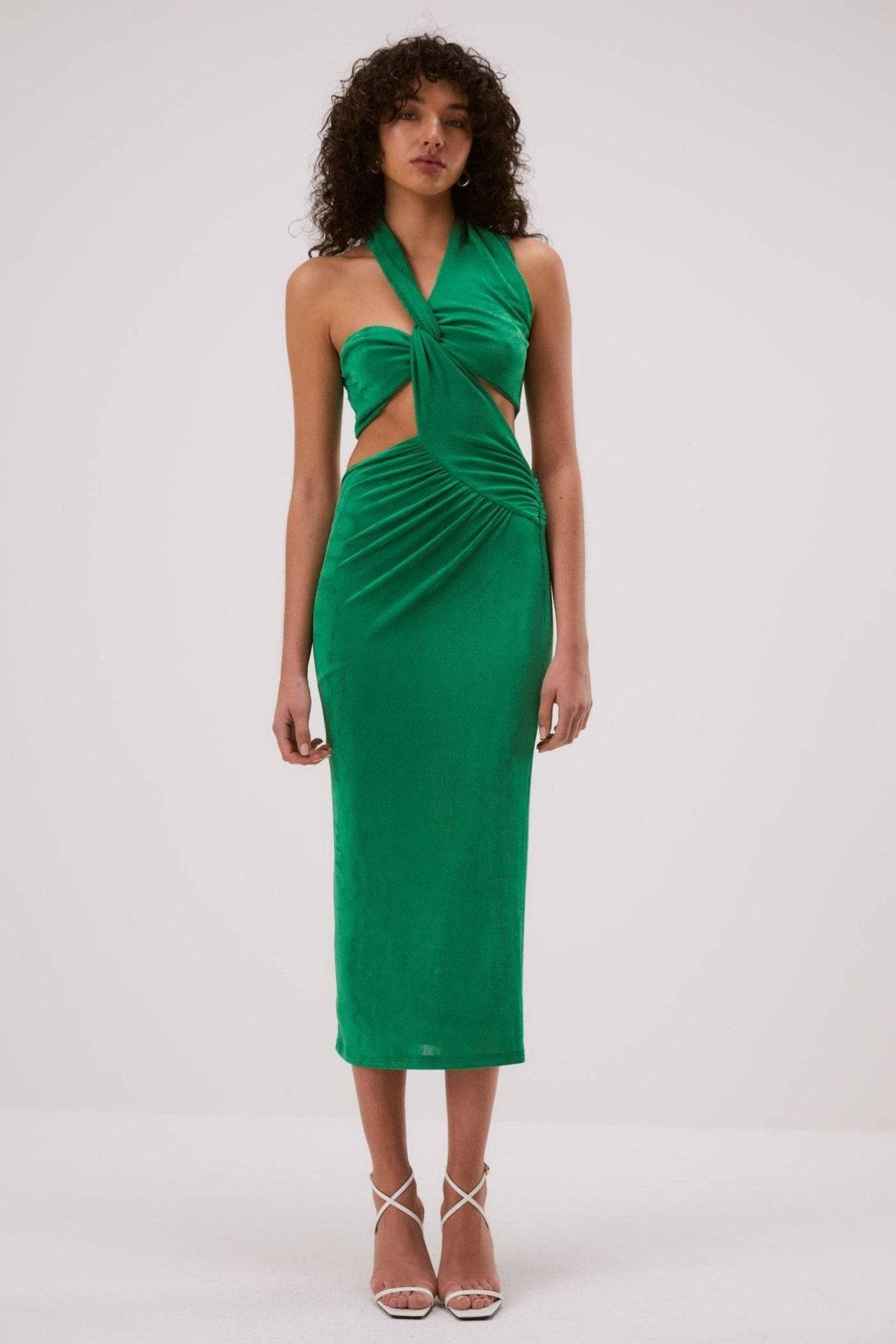 MISHA COLLECTION Misha Graciela Slinky Jersey Midi Dress - Island Green BELLA n' BEAR