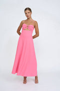 By Johnny Isola Vestido midi con tirantes Bella - Rosa