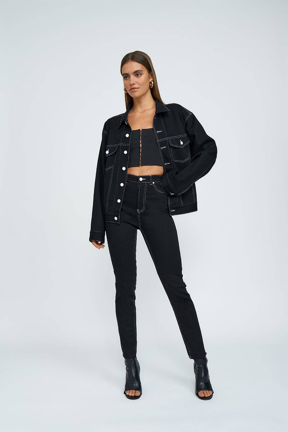 BY JOHNNY By Johnny Johnny Jean Jacket - Black Ivory BELLA n' BEAR