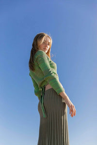 Thumbnail for ANDEAN Andean Lara Long Sleeve Top - Pine Melange BELLA n' BEAR