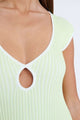 BY JOHNNY By Johnny Lara Ribbed Knit Dress - Mint Ivory BELLA n' BEAR